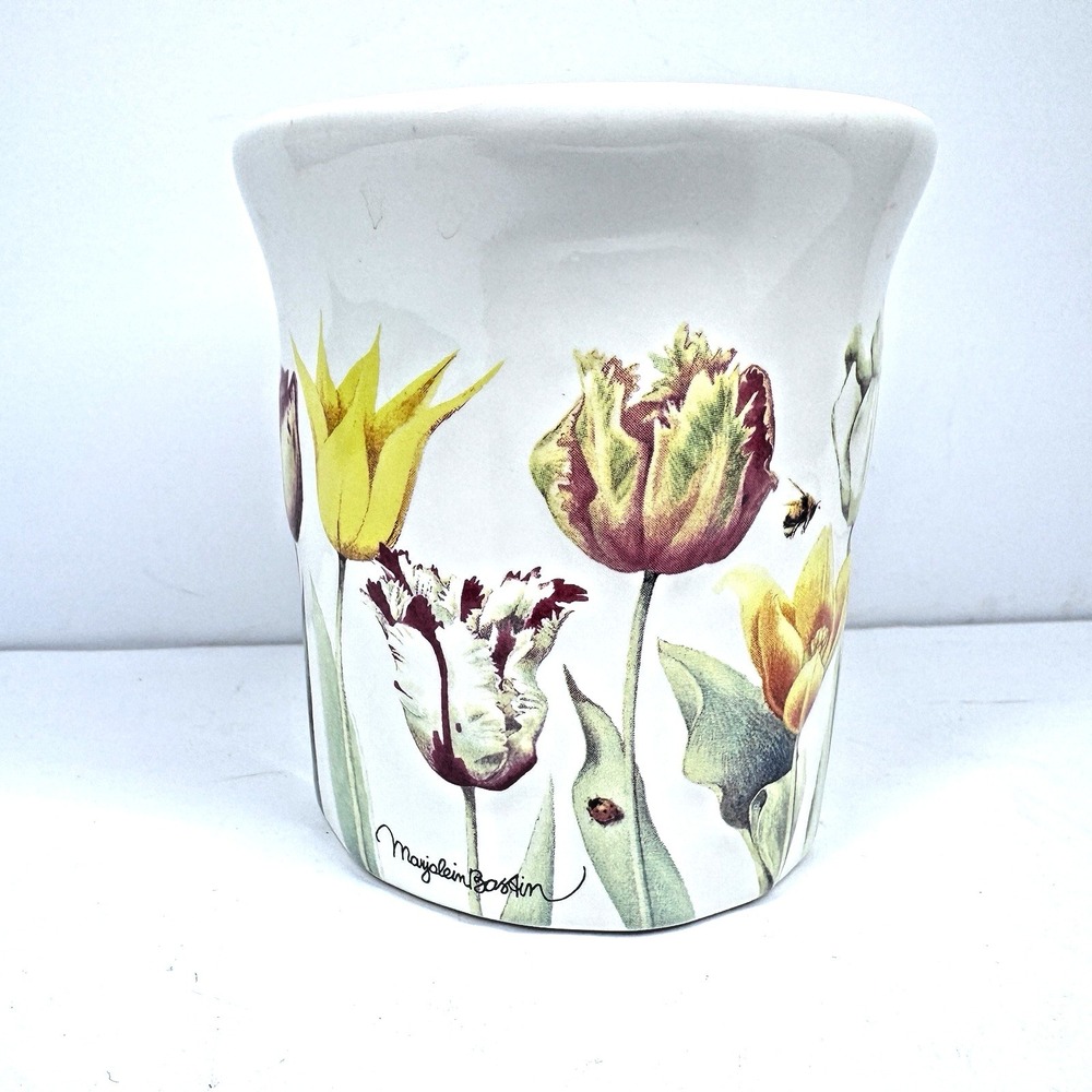 Hallmark Marjolein Bastin Tulip, Bee, &‎ Ladybug Mug Nature's Sketchbook 10 Oz
